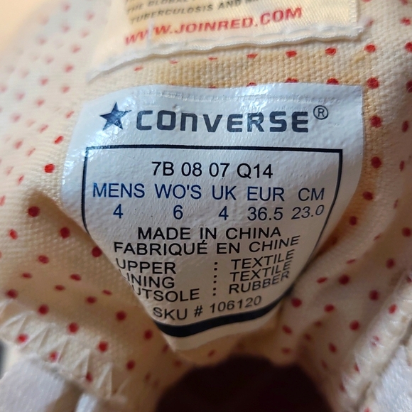 Converse Chuck Taylor All Star White Blue Canvas Sneakers - Picture 10 of 10